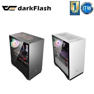 Darkflash DLM22 MicroATX Computer Case with Door Opening Tempered Glass Side Panel