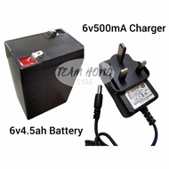 6V4.5Ah Battery Acld Batteries 6V 500mA AC Adaptor Charger
