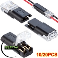 MARITA1 Quick Connector, 2 Pin Way Plug Waterproof Wire Terminals, Universal Double Wire Wire Connec