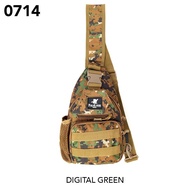 Original Polo Louie Men Army Military Chest Bag USB Travel Crossbody Bag Shoulder Pack Beg Askar Lel