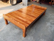 Furnitur99 เตียง เตียงนอน เตียงแคร่ไม้สัก แคร่ไม้สัก เตียงหัวบัง ขนาด 3 ฟุต 3.5 ฟุต ผลิตจากไม้สักแท้