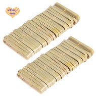 50Pcs Tongs Disposable Cooking Utensils Mini Bamboo Tongs Natural Toast Tongs for Cooking