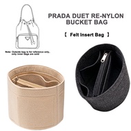 Bag In Bag For Prada Duet Re-Nylon Bucket Bag Felt Insert Bag Organizer Makeup Handbag Organizer Inn