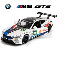 BMW M8 GTE Racing 1:32 Die-cast Alloy Model Car Sound & Light Pull Back 4-Wheel Rotation Toy 3+ Coll