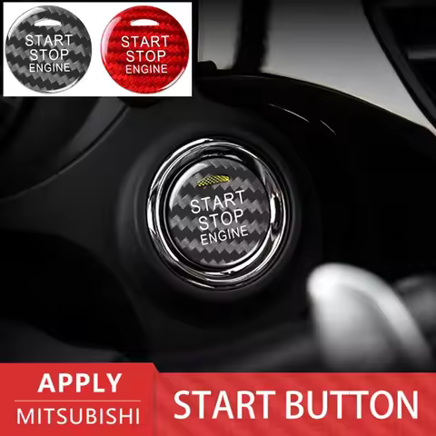 Car Stickers For Mitsubishi Outlander ASX Eclipse Cross Carbon Fiber Stickers Engine Start Stop Butt
