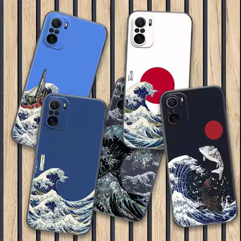 Japan Hokusai kanagawa Great Wave Poco F8 Ultra Case For Xiaomi 14T 15T Pro 15 POCO F5 F6 F7 M5 M6 M