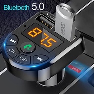 ในสต็อกบลูทูธ5.0 Dual USBพอร์ตFM MP3เครื่องเล่นเพลงรถยนต์ที่ชาร์จแบตเตอรี่โทรศัพท์อะแดปเตอร์