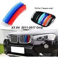 M Color Kidney Grill Stripe Clip For BMW 2011-2017 X3 X4 (7 Beams)