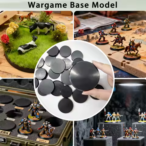 5Pcs 50MM/60MM/70MM Plastic Round Bases Model Toys For Wargame/Table Games/Military Landscape Access