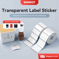 Niimbot B1/B21/B21Pro/B3S/B31 Transparent Label Sticker Waterproof Oil Proof No Glue Residue Thermal