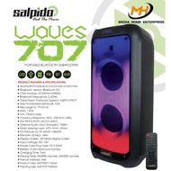 SALPIDO WAVES 707 PartyBox 707 with wireless microphone support guitar IF/USB/AUX/FM/GT/MIC/LIGHT/Tw