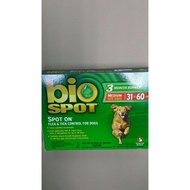 BIOSPOT SPOT ON MEDIUM (31 to 60LBS)IOSPOT SPOT ON MEDIUM (31 to 60LBS)