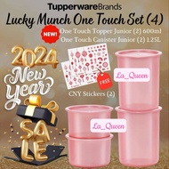 Tupperware Lucky Munch One Touch Set food container airtight liquid tight kedap udara kedap cecair food keeper