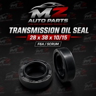 TRANSMISSION OIL SEAL 28 x 38 x 10/15 F6A/SCRUM PER PIECE