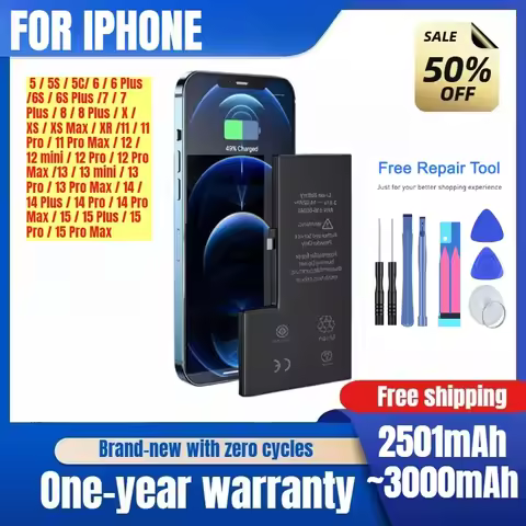 Applicable To Apple 12 Mobile Phone Battery 5/6/7/8/x/11/13 Large Capacity 13 Durable Xr/xs/8p Origi