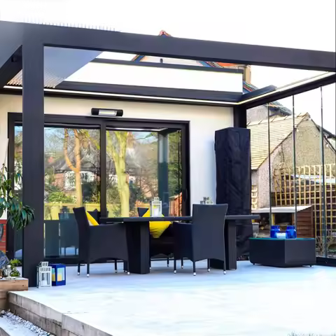 6x3 4x6 5x6 Louver Roof Awning Canopy Gazebo Aluminium Retractable Pergola for Garden
