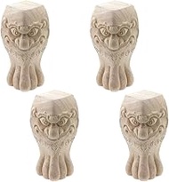 Tulead Wooden Furniture Feet Unfinished Carved Sofa Ottoman Legs Cabinet Wardrobe Bookcase Feet 150m