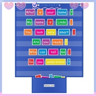 LEMONTRE Classroom Pocket Chart, Durable Educational Standards Pocket Chart, Large Class Schedule Ch