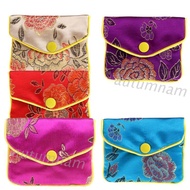 AUTU Jewelry Storage Bags Silk Chinese Tradition Pouch Purse Gifts Jewels Organizer