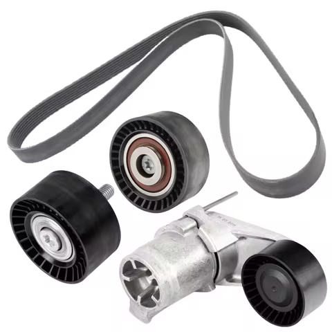 Engine Belt Tensioner Guide Pulley Kit For BMW F07 F10 F06 F12 F13 F02 X5E 70 F15 X6 E71 F16 N55 112