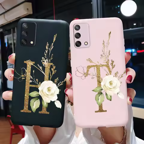 For Oppo Reno 6 Lite Case CPH2365 Cute Letters Cover Soft Silicone Case For Oppo Reno6 Lite Reno 6Li