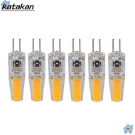 KATAKAN 6PCS G4 Light Bulb, 180lm 2W G4 LED Bulb, Easy 120V G4 Bulb Table Lamp