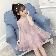 Girls Dress Summer Dress New Chinese Style Children Thin Style Hanfu Princess Dress Girl Chinese Sty