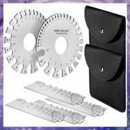 8Pieces Wire Gauge Measuring Tool, Metal Gauge Thickness Tool, Sheet Thickness Gauge, Round Dual Sid