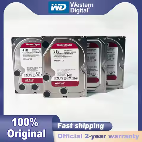 Western Digital WD Red NAS HDD 1TB 2TB 3TB 4TB 5400RPM 64MB Cache SATA 6Gb/s 3.5" Internal Hard Driv