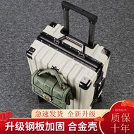 HY@🧶Suitcase Aluminium Frame Luggage Men20Inch Suitcase22Women's Luggage24Marriage Suitcase-Inch Student Zipper Box CH42