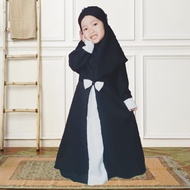 Zikra kids Gamis anak set jilbab bergo untuk 2-10 tahun sarah muslim colecction