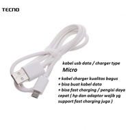 (white) Usb micro cable charger tecno camon 11 (CF7 / CF7k) - camon 11 PRO (CF8) - camon 11S (CB7 / 