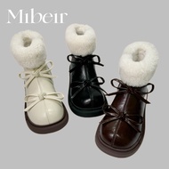 Girls' Martin Boots, Children's Genuine Fur Lined Boots, Thickened and Warm Cotton Boots for Older K
