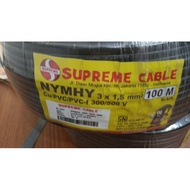 NYYHY Black Strandedkabel listrik NYMHY/ 3 x 0.75 3 x 0.75 3x0.75 3x0.75 Supreme (Meter) NYYHY Cable
