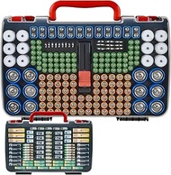 Battery Storage Organizer Case Holder Box with Tester, Double-Sided Batteries Fits for 269 Caddy Con