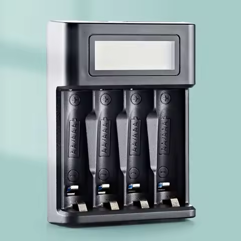 4 Slots LCD Display AA AAA Battery Charger USB Input Universal Battery Charger for NI-MH /NI-CD AA A