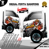 SPS 058 - DECAL PINTU SAMPING PICK UP ISUZU TRAGA DESAN AYAM AKTOR BROILER FREE CUSTOM NAMA