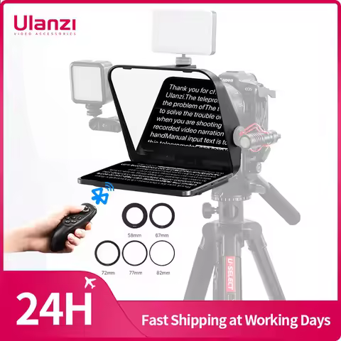 Ulanzi RT02 Universal Teleprompter Prompter DSLR Camera Smartphone Tablet Laptop Teleprompter Live S