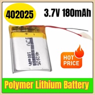 402025 3.7V 180mAh Polymer Lithium Battery for Dash Cam Remotes Bluetooth Speakers LED Lights