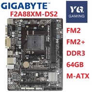 Gigabyte GA-F2A88XM-DS2 DDR3 Socket FM2 FM2+ 64GB A88X F2A88XM-DS2 Desktop used motherboard