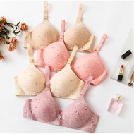 Soft Cotton Bra Wireless Large Size 36-42 B Cup Seamless Floral Women Bras Comfortable Underwear
