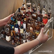 MYmini Small Foreign Wine Display Rack Step-Type Multi-Layer Wine Cabinet Small Liquor Bottle Storag