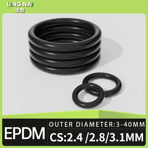 EPDM O-ring CS2.4/2.8/3.1mm OD3-40mm Waterproof and Wear-resistant Black O-ring Sealing Washer Whole