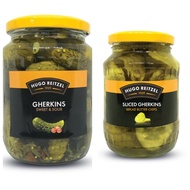 HUGO REITZEL Gherkins Pickled (Whole Gherkins 680gm / Bread and Butter Chips 520gm)