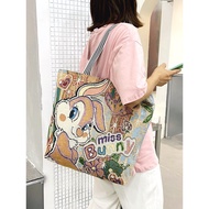 K Knitted Shoulder Bag Casual Work Tote Bag Tote Bag Tote Bag Canvas Bag Cartoon Embroidery Bag 97BS