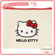 K Company Sanrio Characters Canvas Flat Mini Pouch Hello Kitty Red SAC-HFM-KTR H9 x W13 x D0.5cm IRO