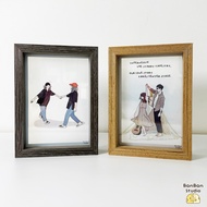 Transparent Frame Portrait Illustration Customize Gift Box/Couple/Family/Friends/Door Gift (Sweet Warm Style)客制化相框
