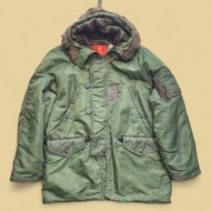 Avirex N-3B Parka Cold Weather Jacket - Jaket Military Army Pria Wanita Unisex Bulang Tebal - Second
