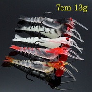 ANH Live Shrimp 7cm 13g Soft Plastic Prawn Lures SP Fishing Softbait Udang