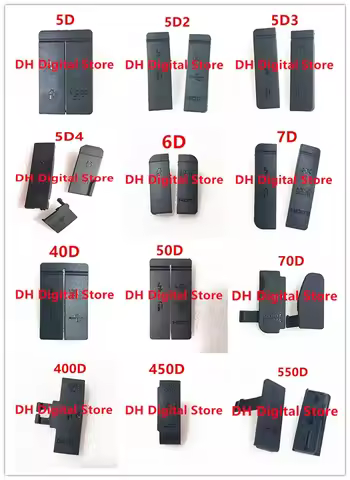 High-quality USB/HDMI-compatible DC IN/VIDEO OUT Rubber Door Bottom Cover For Canon EOS 5D 5D2 5D3 5